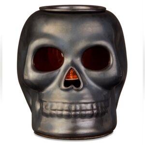 New Way to Celebrate Halloween ceramic scent wax warmer, black Skull